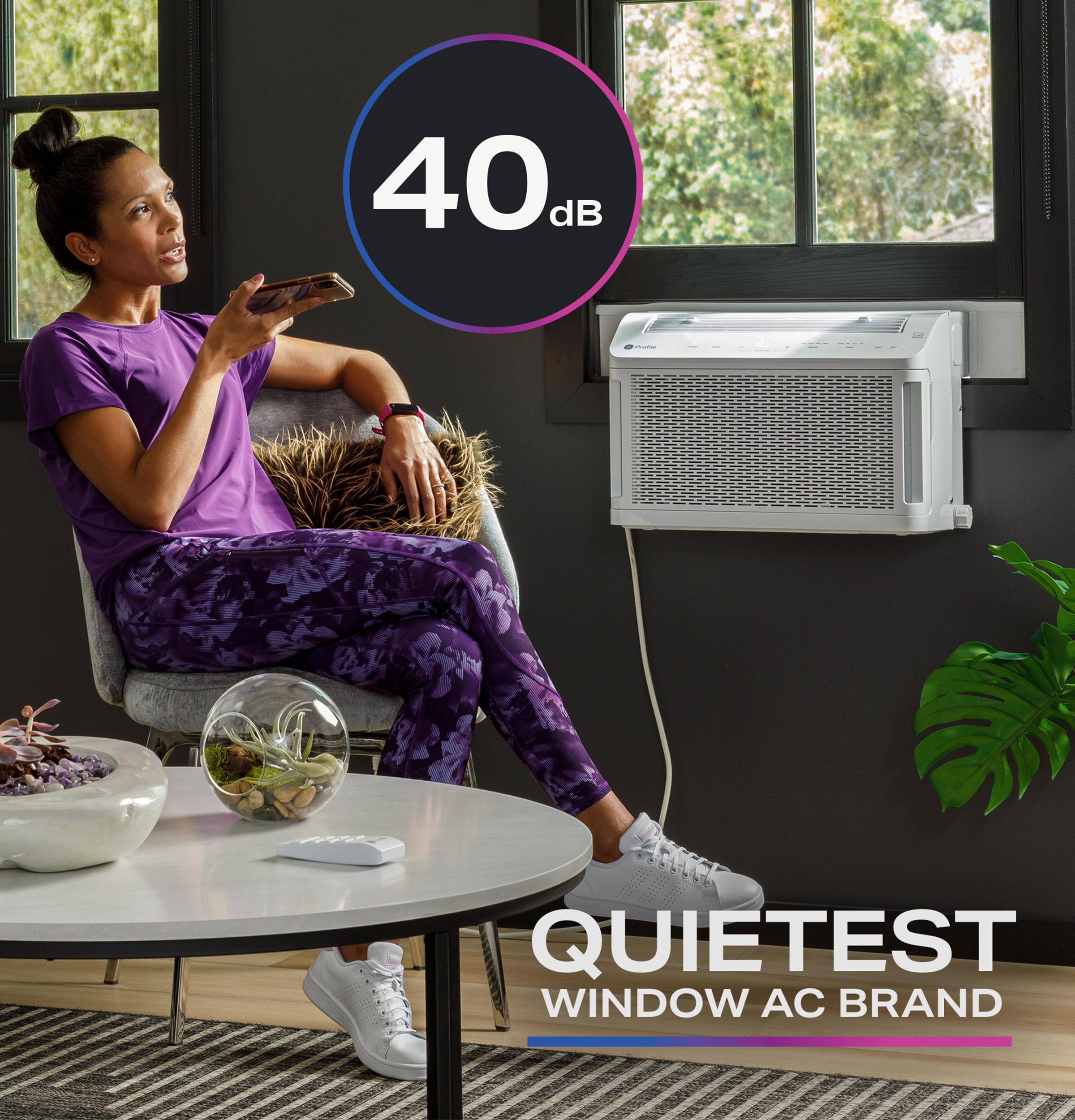 Ge Appliances PHNT10CC Ge Profile Clearview™ 10,300 Btu Inverter Smart Ultra Quiet Window Air Conditioner For Medium Rooms Up To 450 Sq. Ft.
