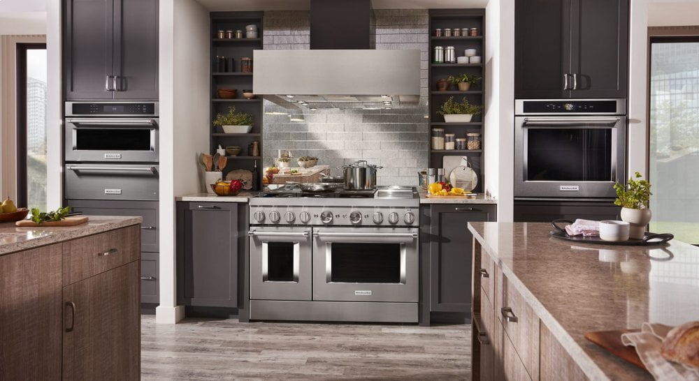 Kitchenaid KFDC558JSS Kitchenaid® 48'' Smart Commercial-Style Dual Fuel Range With Griddle - Stainless Steel
