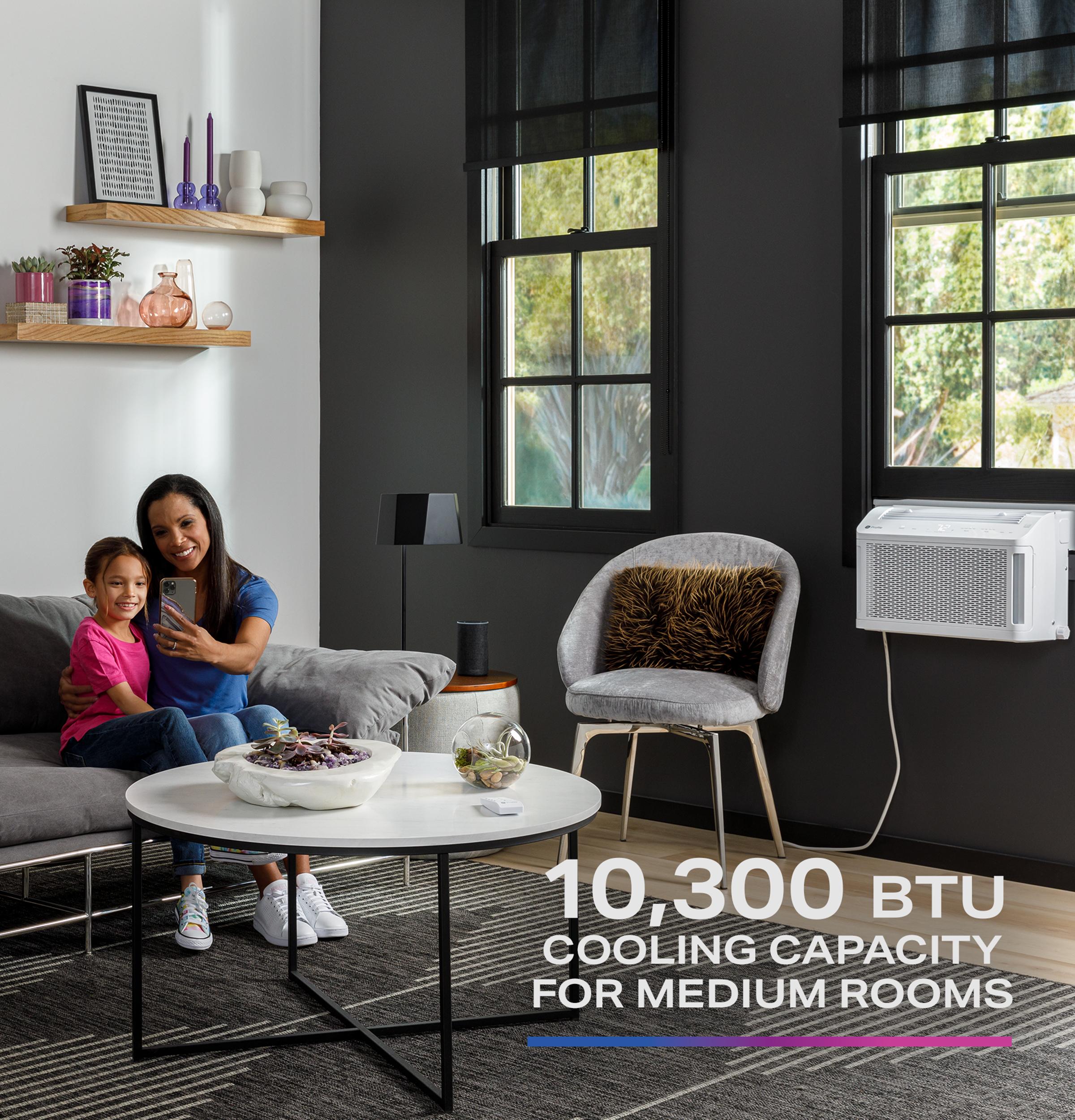 Ge Appliances PHNT10CC Ge Profile Clearview™ 10,300 Btu Inverter Smart Ultra Quiet Window Air Conditioner For Medium Rooms Up To 450 Sq. Ft.