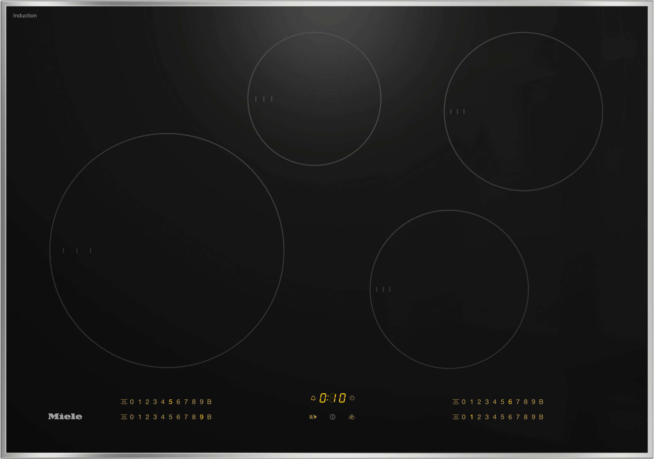 Miele KM7730FR Km 7730 Fr - Induction Cooktop With 4 Round Cooking Zones