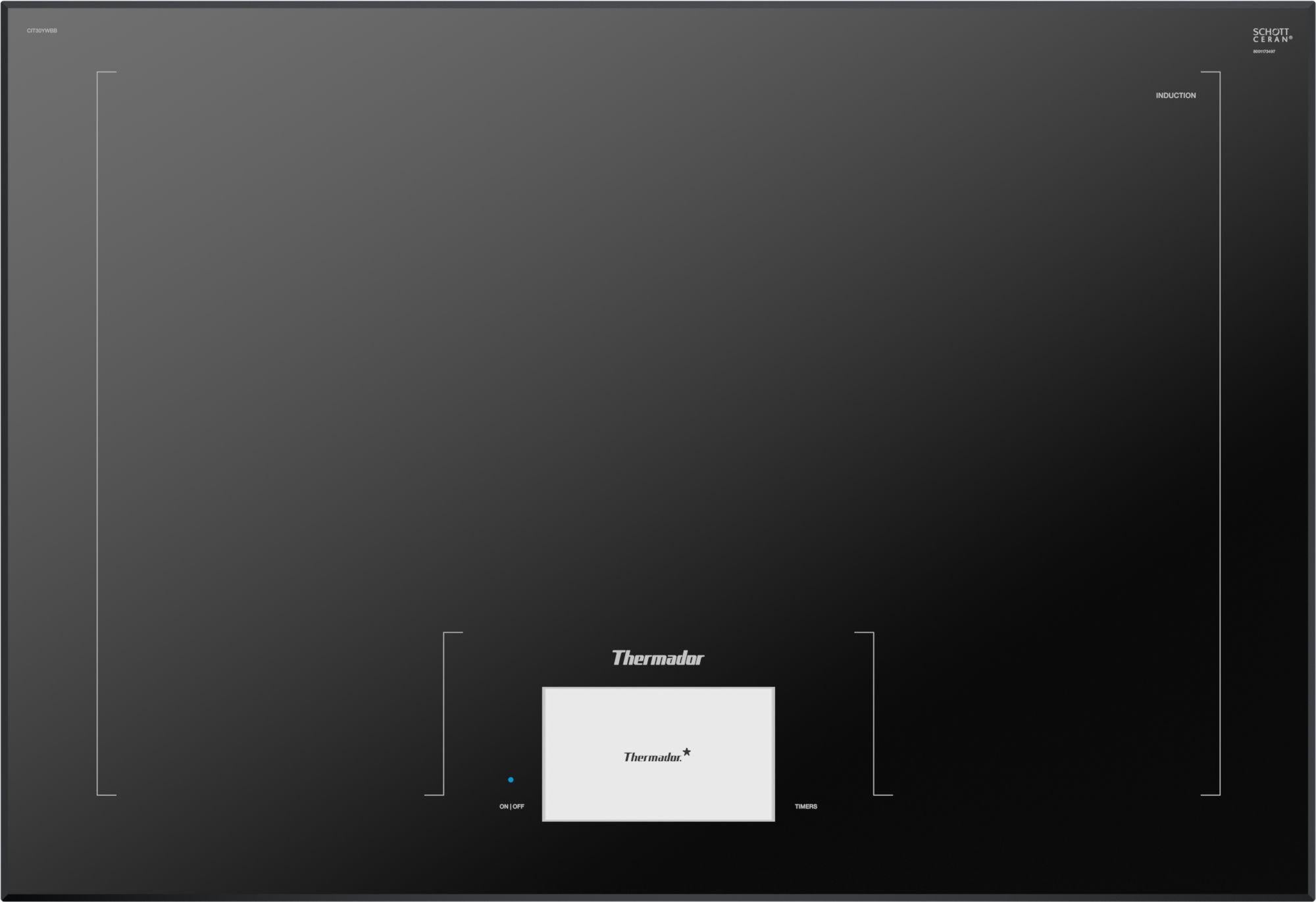 Thermador CIT30YWBB Freedom® Induction Cooktop 30'' Dark Gray, Surface Mount Without Frame Cit30Ywbb
