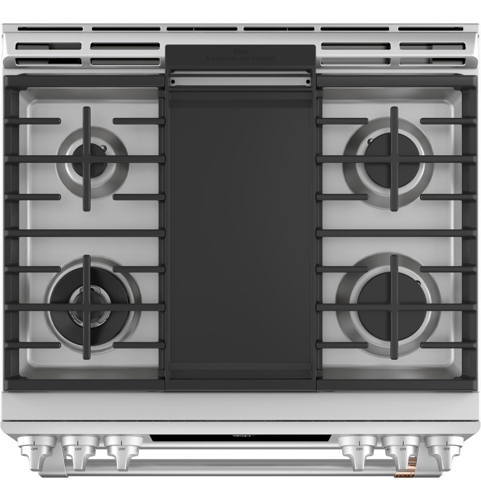 Cafe C2S950P2MS1 Café 30" Smart Slide-In, Front-Control, Dual-Fuel, Double-Oven Range With Convection