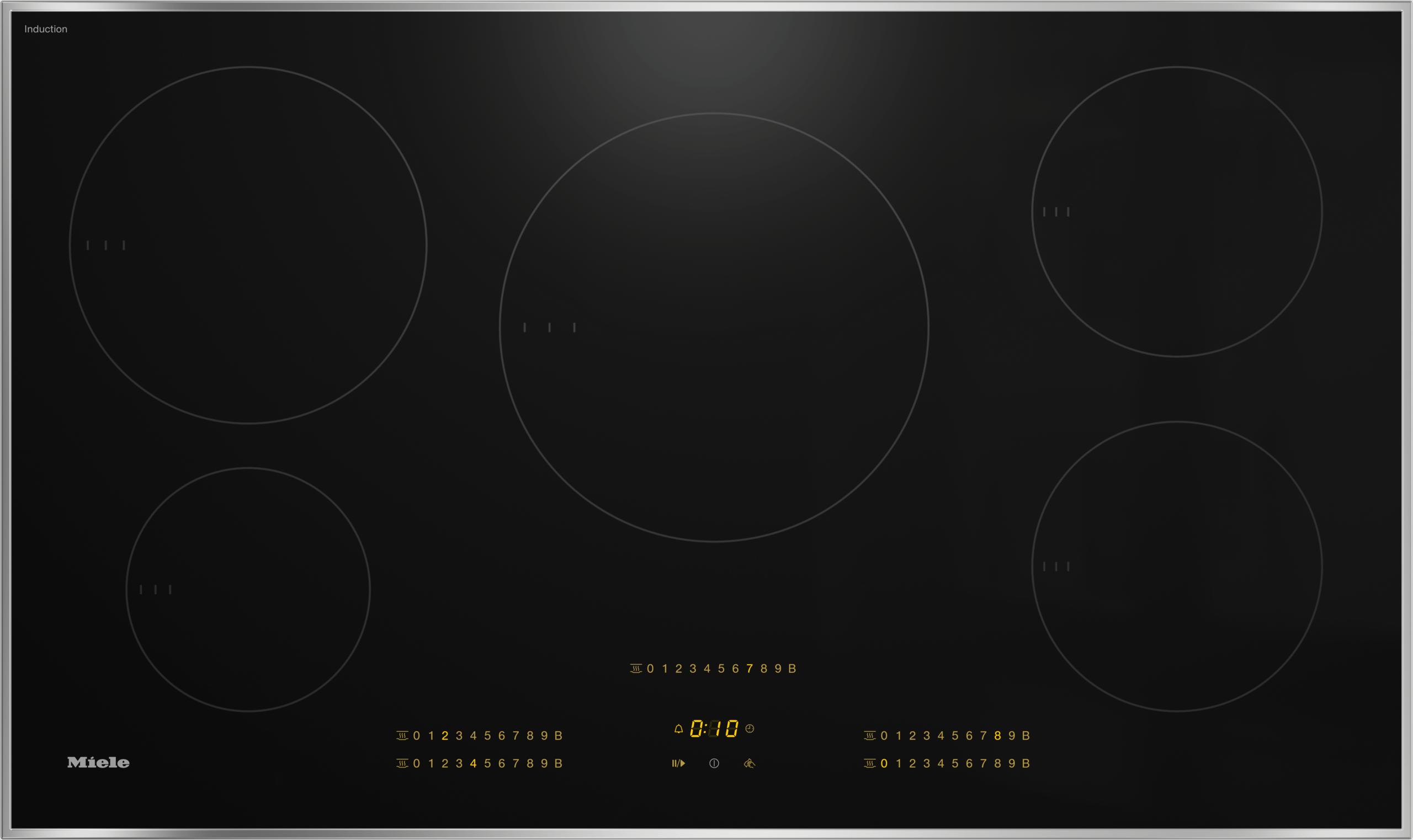 Miele KM7740FR Km 7740 Fr - Induction Cooktop With 5 Round Cooking Zones