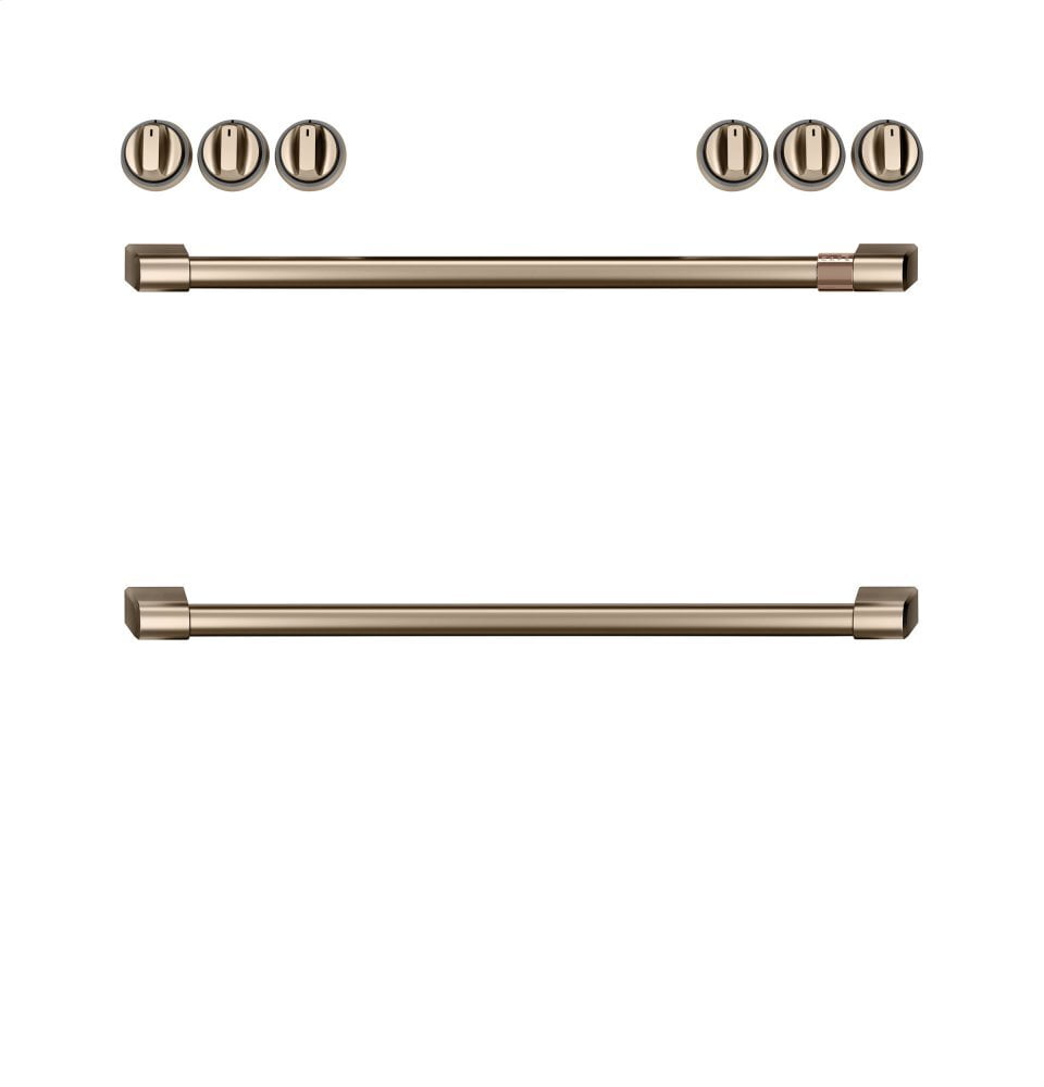 Cafe CXFCHHKPMBZ Café Front Control Induction Knobs And Handles - Brushed Bronze