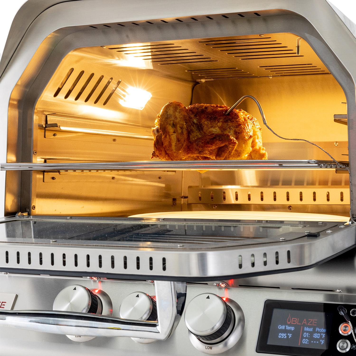 Blaze Grills BLZ26PZOVNLP Blaze 26-Inch Gas Outdoor Pizza Oven With Rotisserie, With Fuel Type - Propane