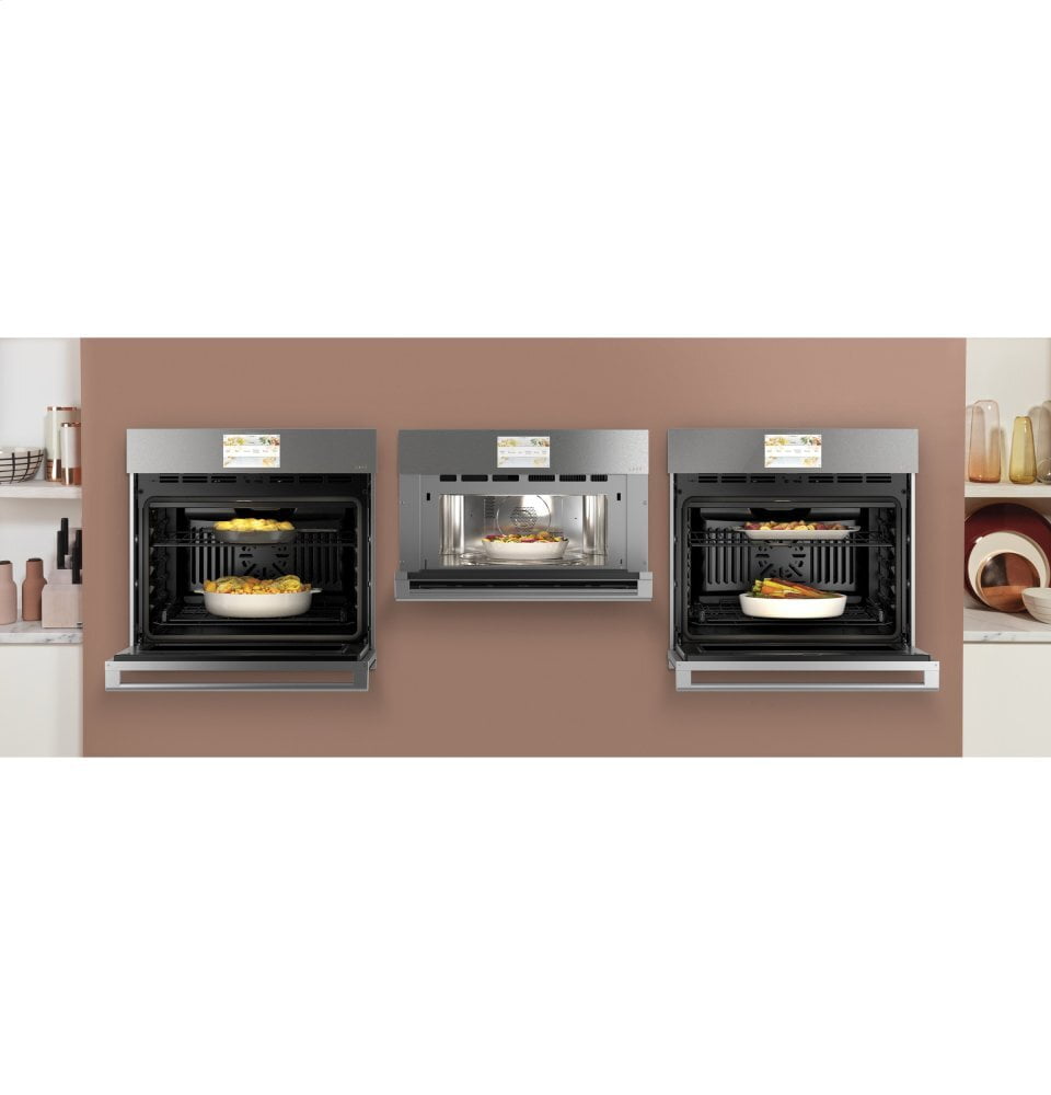 Cafe CTS70DM2NS5 Café 30" Smart Single Wall Oven With Convection In Platinum Glass