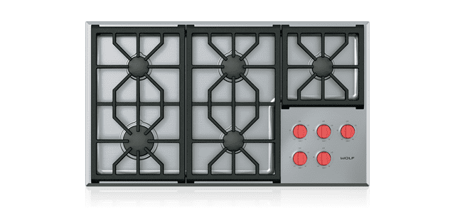 Wolf CG365PSLP 36" Professional Gas Cooktop - 5 Burners