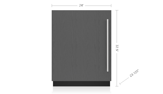 Sub-Zero DEU2450RADAR 24" Designer Undercounter Ada Height Refrigerator - Panel Ready