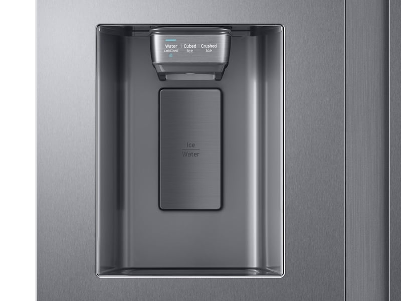 Samsung RS22T5561SR 22 Cu. Ft. Counter Depth Side-By-Side Refrigerator With Touch Screen Family Hub™ In Stainless Steel