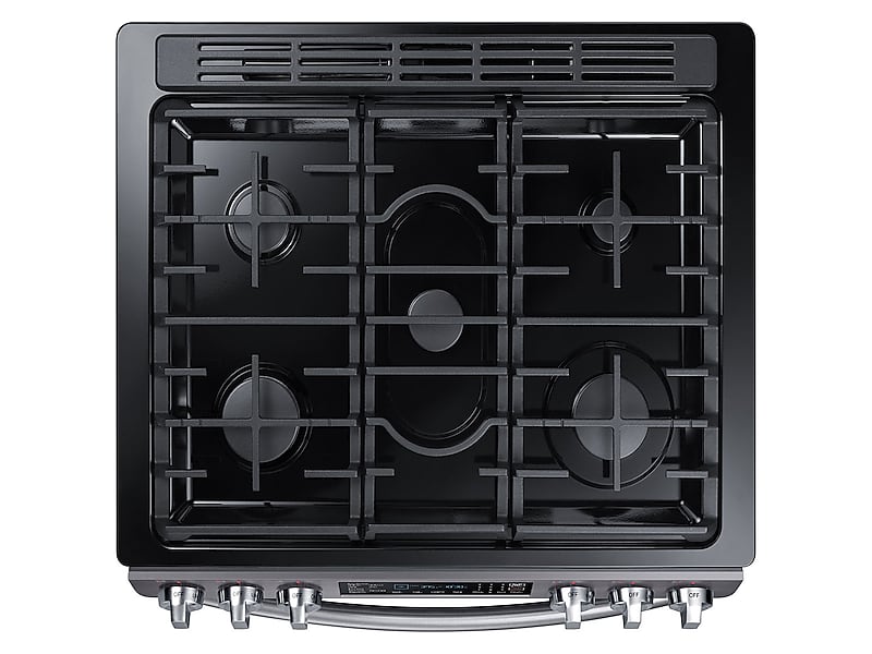Samsung NX58N9420SG 5.8 Cu. Ft. Slide-In Gas Range With Convection In Black Stainless Steel