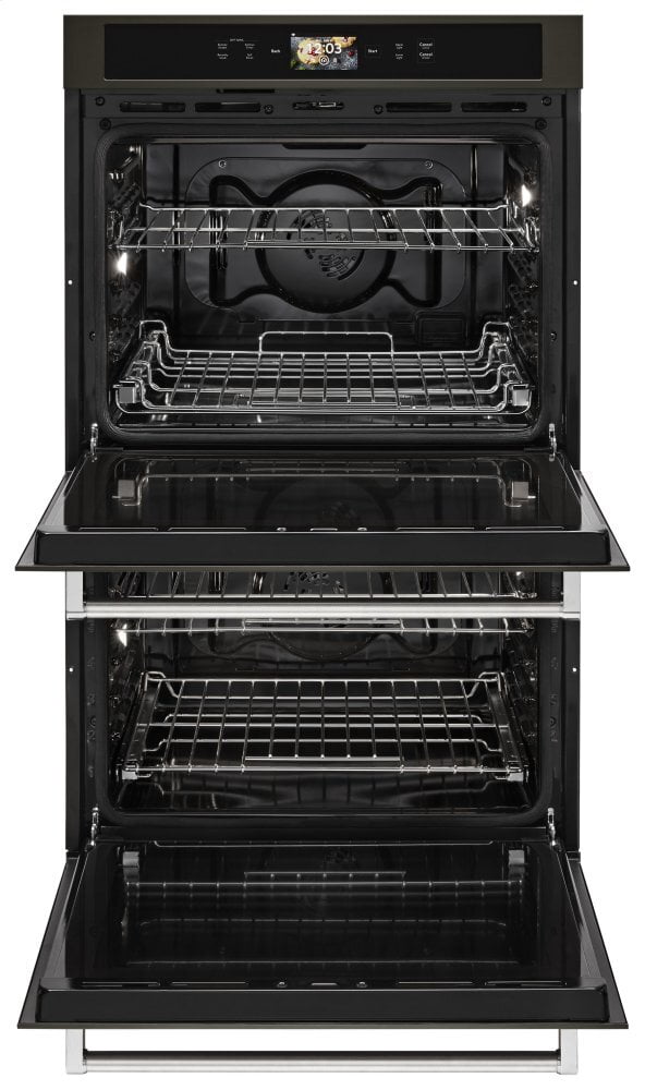 Kitchenaid KODE900HBS Smart Oven+ 30" Double Oven With Powered Attachments And Printshield™ Finish - Black Stainless Steel With Printshield™ Finish