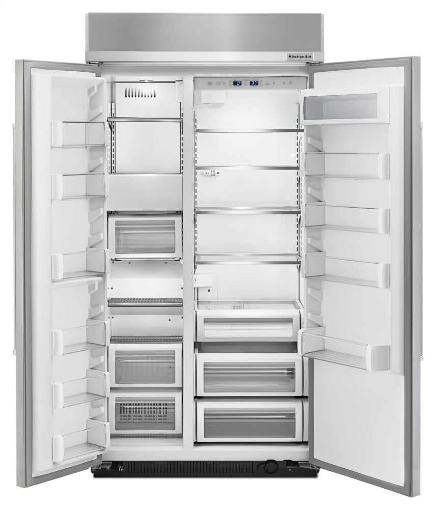 Kitchenaid KBSN602ESS 25.5 Cu. Ft 42-Inch Width Built-In Side By Side Refrigerator With Printshield™ Finish - Stainless Steel With Printshield™ Finish