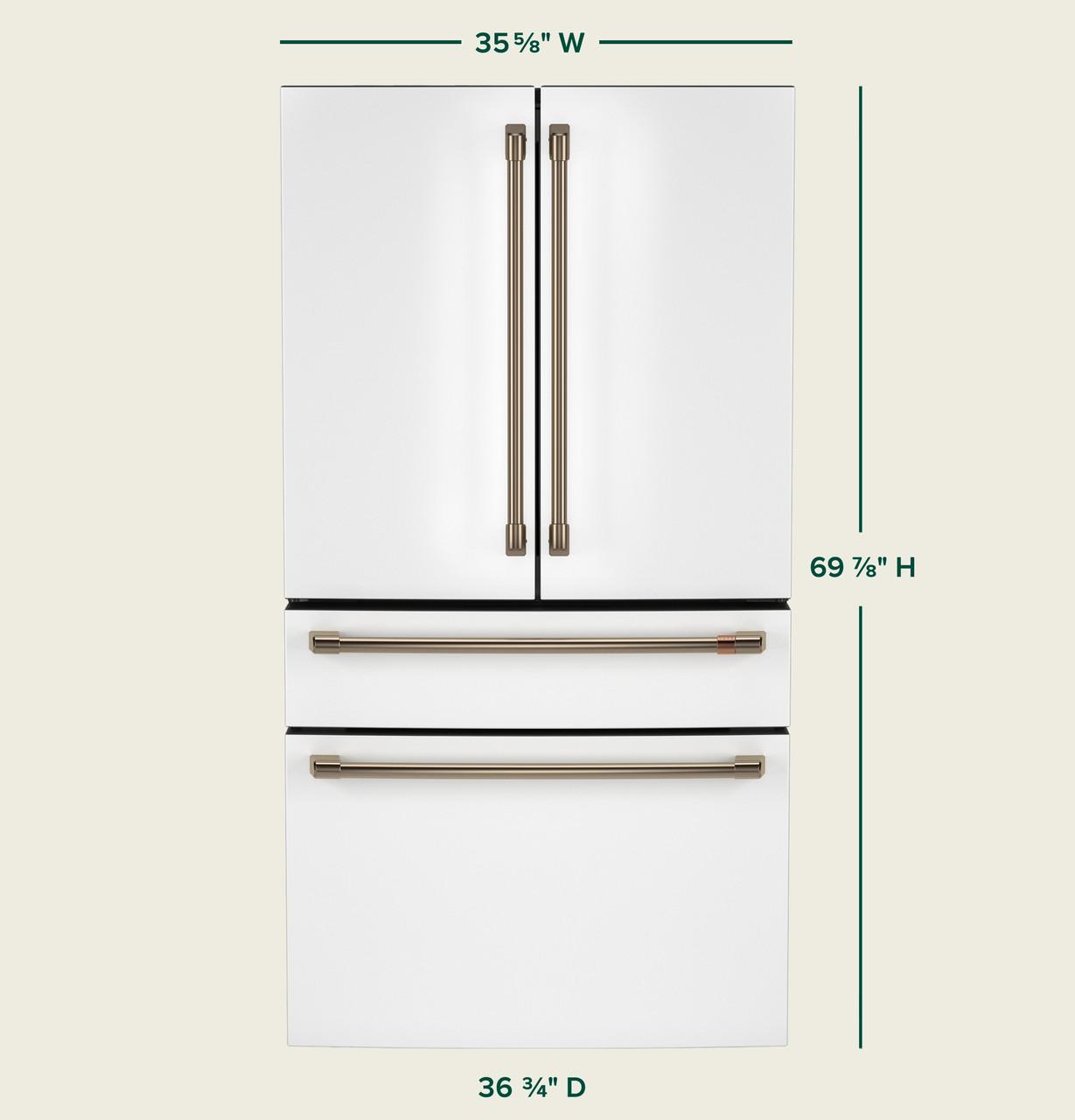 Cafe CGE29DP4TW2 Café™ Energy Star® 28.7 Cu. Ft. Smart 4-Door French-Door Refrigerator With Dual-Dispense Autofill Pitcher