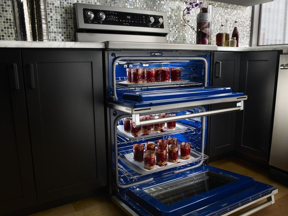 Kitchenaid KFED500ESS 30-Inch 5 Burner Electric Double Oven Convection Range - Stainless Steel