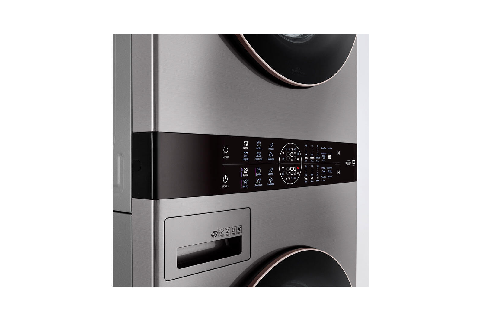 Lg WKE100HVA Single Unit Front Load Lg Washtower™ With Center Control™ 4.5 Cu. Ft. Washer And 7.4 Cu. Ft. Electric Dryer