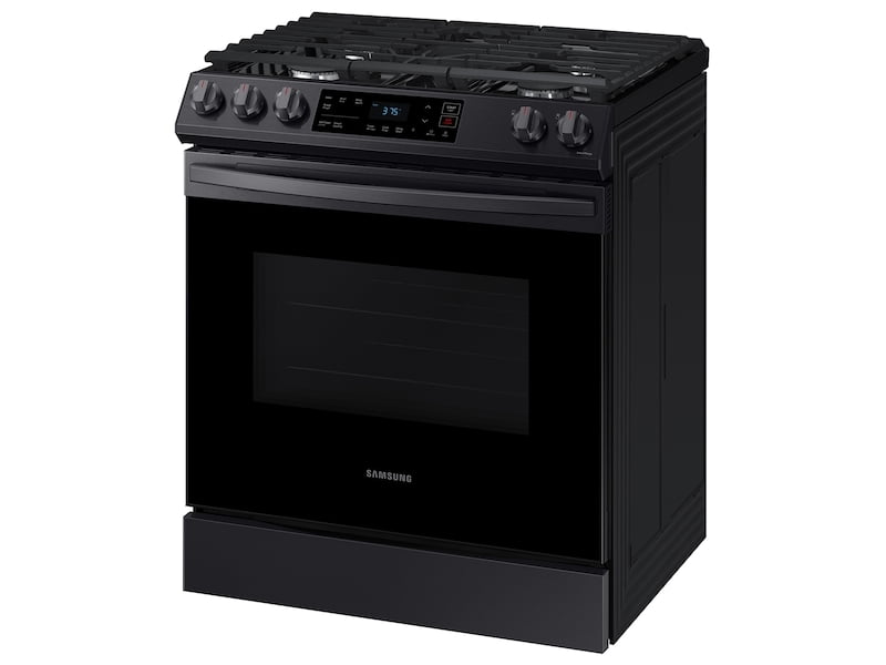 Samsung NX60T8111SG 6.0 Cu. Ft. Front Control Slide-In Gas Range With Wi-Fi In Black Stainless Steel