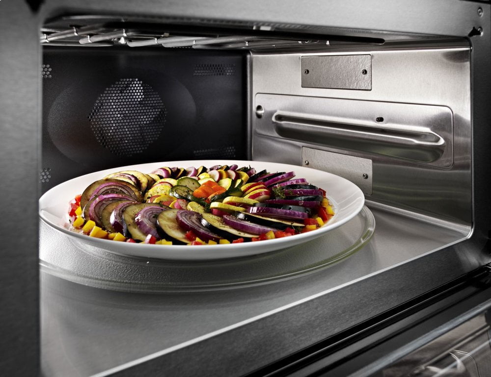 Kitchenaid KOCE507EBL 27" Combination Wall Oven With Even-Heat™ True Convection (Lower Oven) - Black
