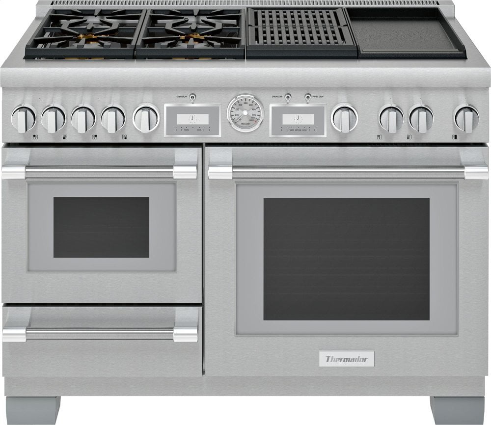 Thermador PRD48WCSGU 48-Inch Pro Grand® Commercial Depth Dual Fuel Steam Range
