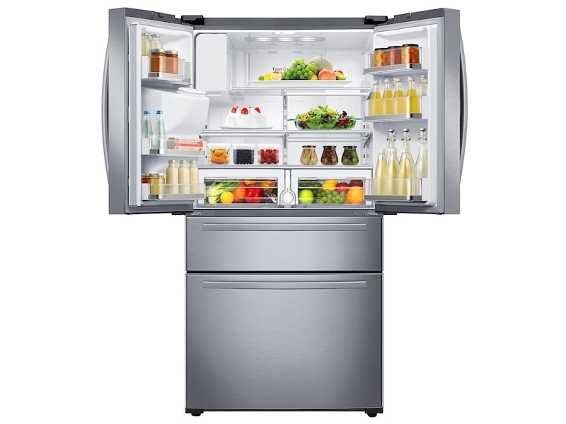 Samsung RF25HMIDBSR 25 Cu. Ft. Large Capacity 4-Door French Door Refrigerator With External Water & Ice Dispenser In Stainless Steel