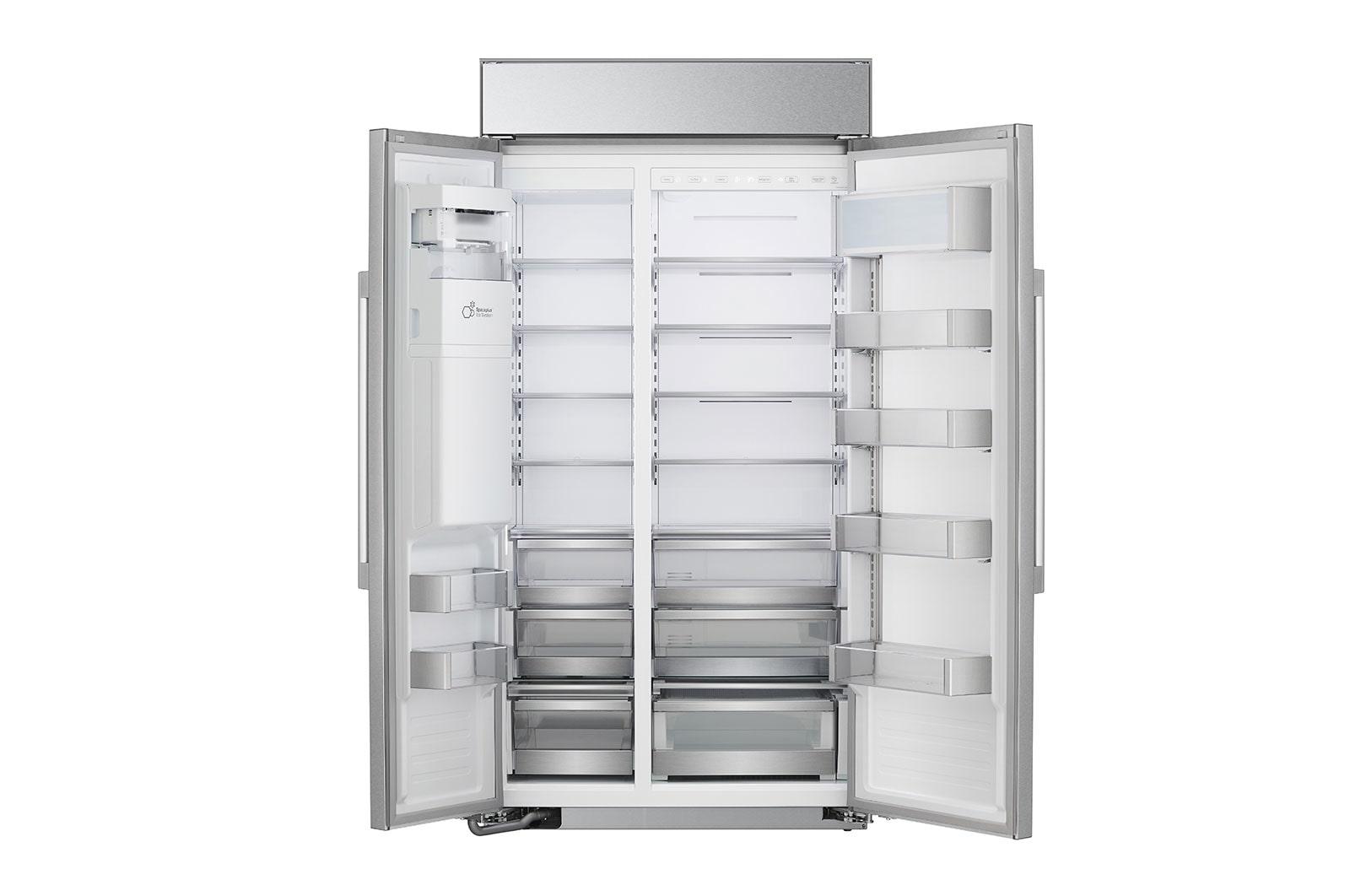 Lg SRSXB2622S Lg Studio 26 Cu. Ft. Smart Side-By-Side Built-In Refrigerator With Ice & Water Dispenser