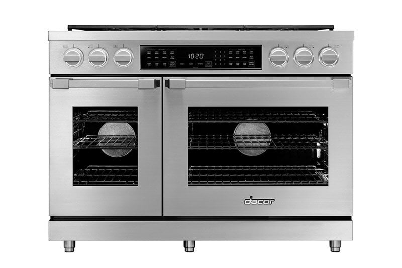 Dacor HDPR48SNG 48" Dual Fuel Pro Range, Silver Stainless Steel, Natural Gas