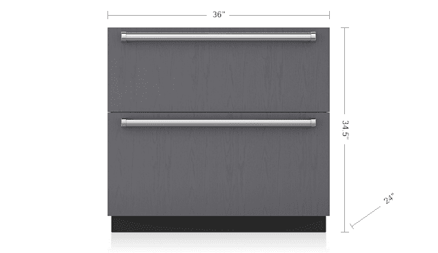Sub-Zero ID36R 36" Designer Refrigerator Drawers - Panel Ready