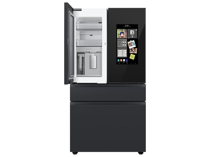 Samsung RF29BB89008M Bespoke 4-Door French Door Refrigerator (29 Cu. Ft.) - With Top Left And Family Hub™ Panel In Charcoal Glass - And Matte Black Steel Middle And Bottom Door Panels