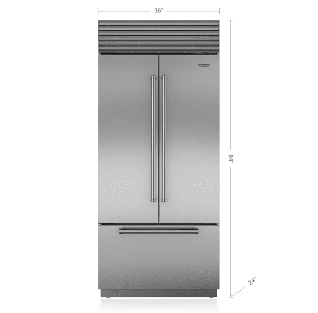 Sub-Zero BI36UFDIDSTH 36" Classic French Door Refrigerator/Freezer With Internal Dispenser