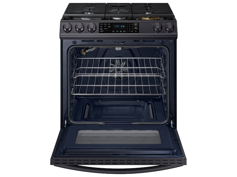 Samsung NX60T8511SG 6.0 Cu. Ft. Front Control Slide-In Gas Range With Air Fry & Wi-Fi In Black Stainless Steel
