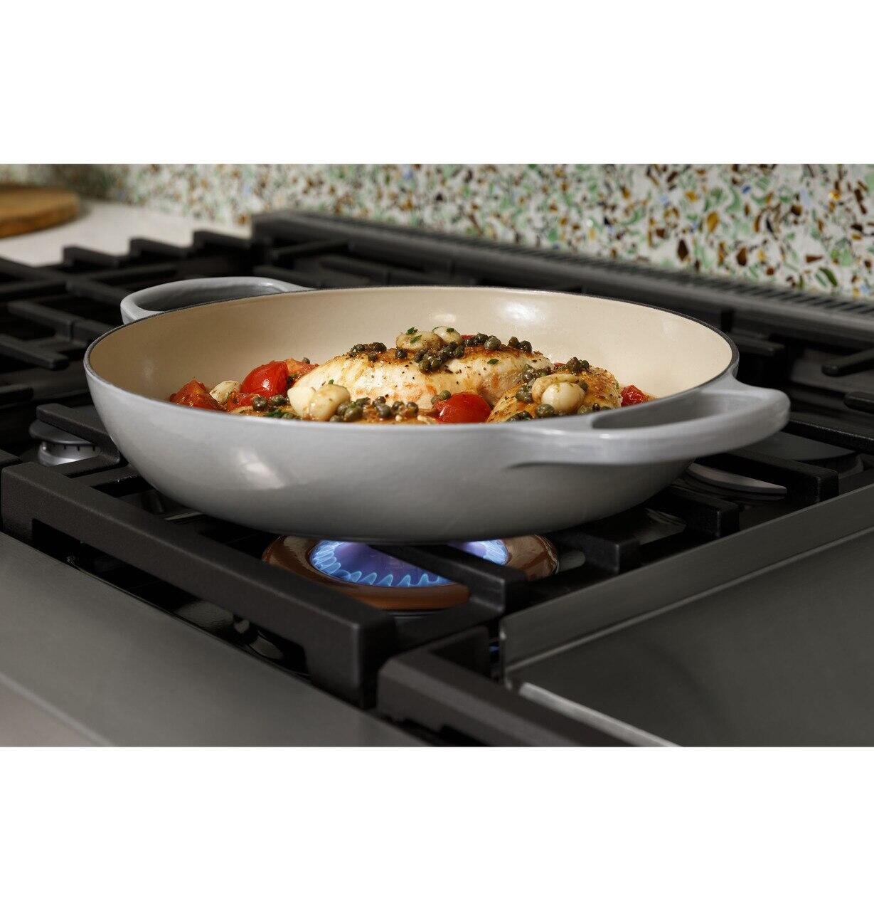 Cafe C2Y486P3TD1 Café™ 48" Smart Dual-Fuel Commercial-Style Range With 6 Burners And Griddle (Natural Gas)