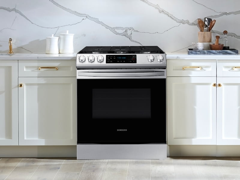 Samsung NX60T8111SS 6.0 Cu. Ft. Front Control Slide-In Gas Range With Wi-Fi In Stainless Steel
