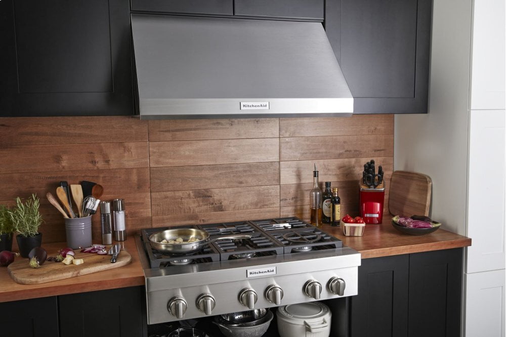 Kitchenaid KVWC906JSS 36" 585-1170 Cfm Motor Class Commercial-Style Wall-Mount Canopy Range Hood - Stainless Steel