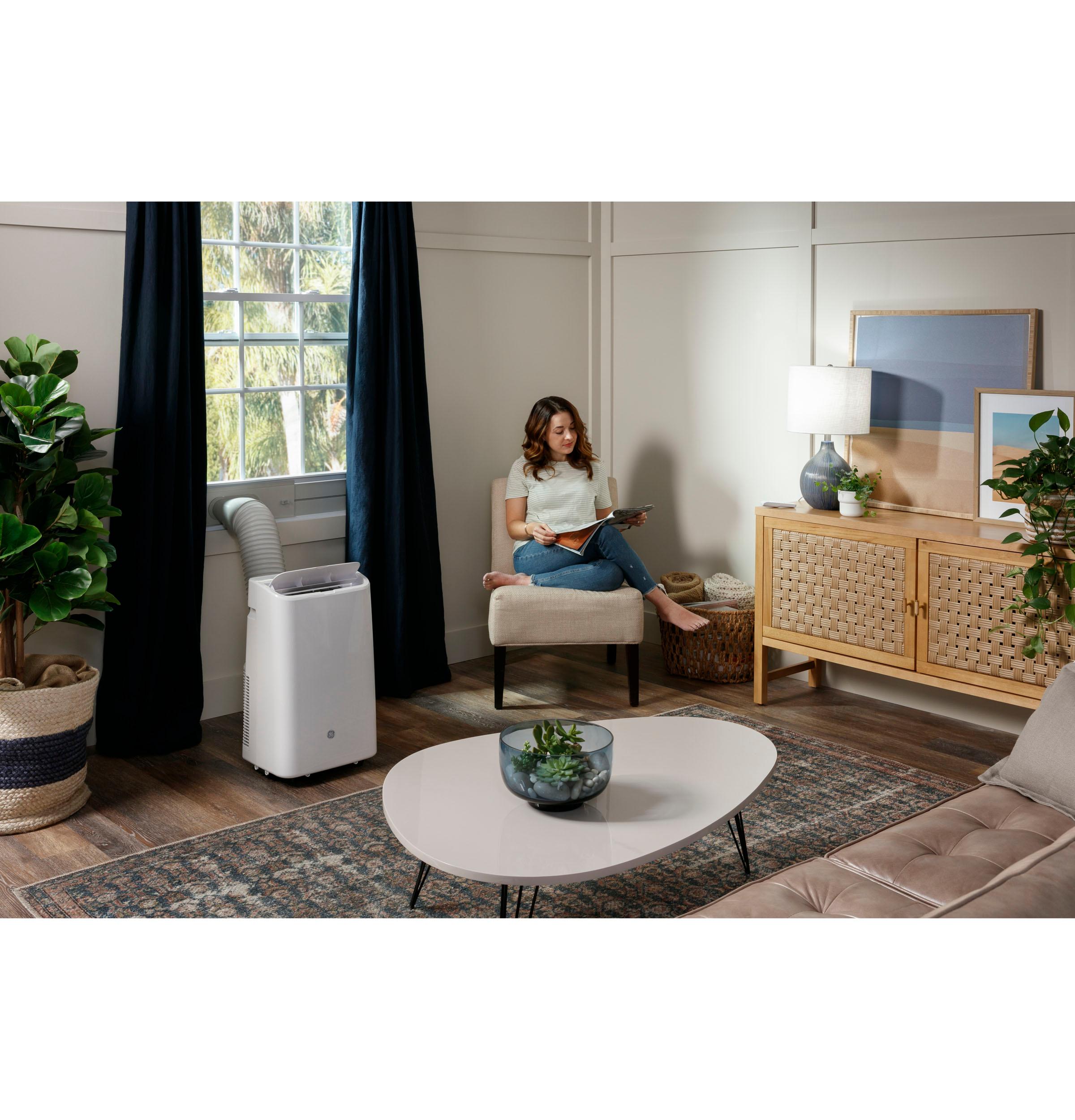 Ge Appliances APCD08JASW Ge® 8,500 Btu Portable Air Conditioner With Dehumifier And Remote, White