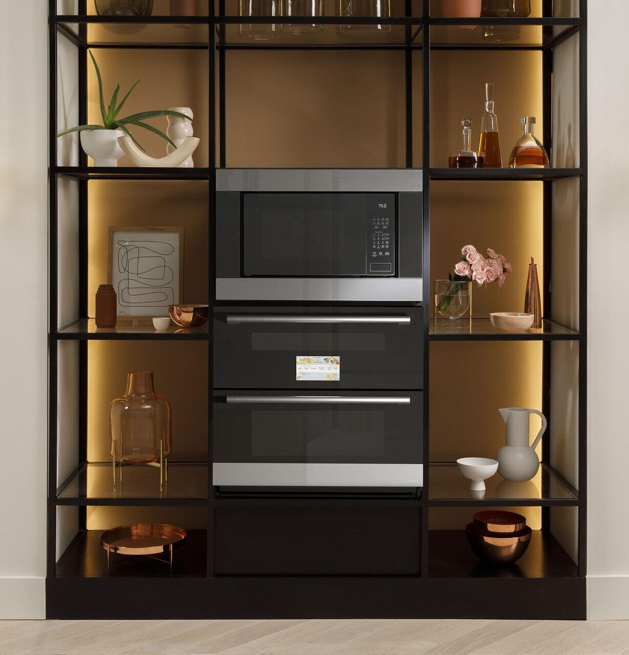 Cafe CTS92DM2NS5 Café™ 30" Smart Built-In Twin Flex Single Wall Oven In Platinum Glass