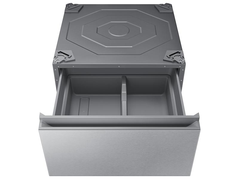 Samsung WE502NT Bespoke 27" Laundry Pedestal With Storage Drawer In Silver Steel
