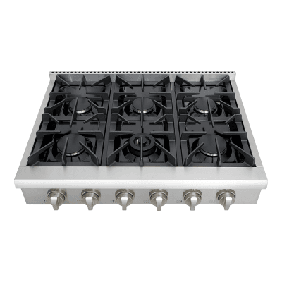 Thor Kitchen HRT3618U Professional 36 Inch 6 Burner Rangetop In Stainless Steel