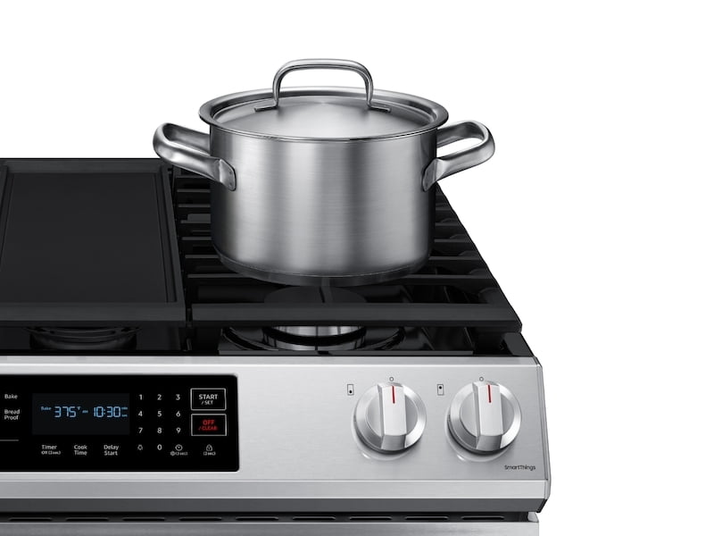 Samsung NX60T8311SS 6.0 Cu. Ft. Front Control Slide-In Gas Range With Convection & Wi-Fi In Stainless Steel
