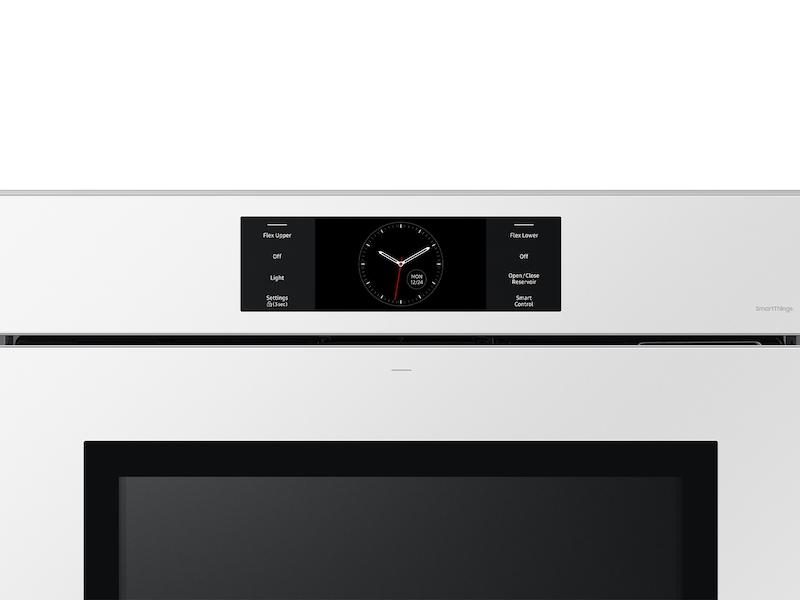 Samsung NV51CB700S12 Bespoke 30" White Glass Single Wall Oven With Ai Pro Cooking™ Camera