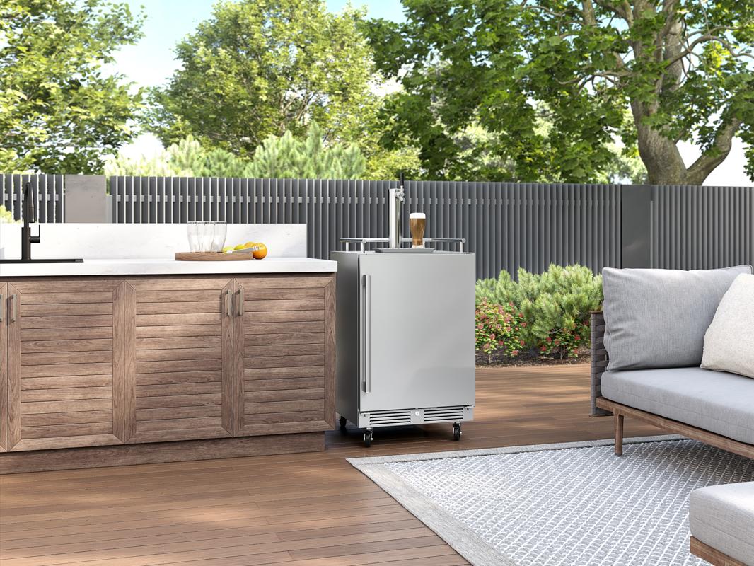 Zephyr PRKB24C01ASOD 24" Outdoor Kegerator & Beverage Cooler