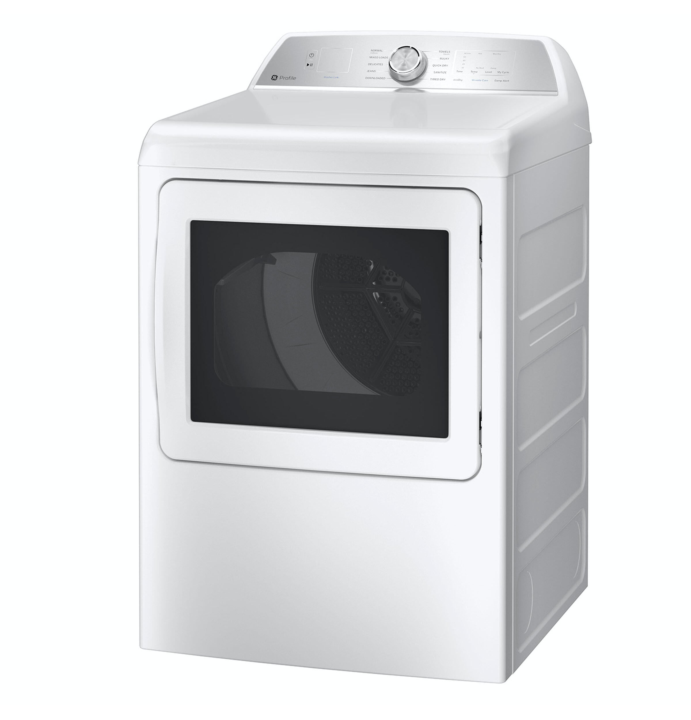 Ge Appliances PTD60GBSRWS Ge Profile™ 7.4 Cu. Ft. Capacity Aluminized Alloy Drum Gas Dryer With Sanitize Cycle And Sensor Dry