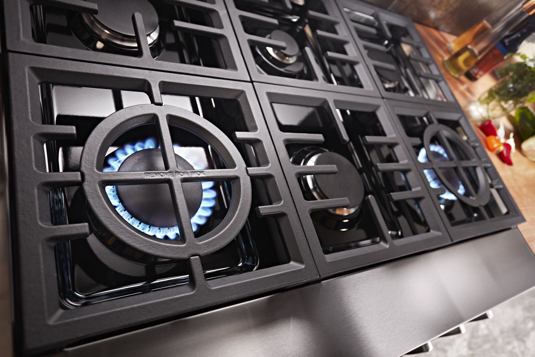 Kitchenaid KFDC506JSC Kitchenaid® 36'' Smart Commercial-Style Dual Fuel Range With 6 Burners - Scorched Orange