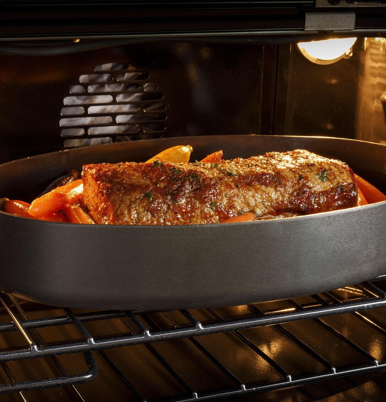Cafe CTS92DM2NS5 Café™ 30" Smart Built-In Twin Flex Single Wall Oven In Platinum Glass