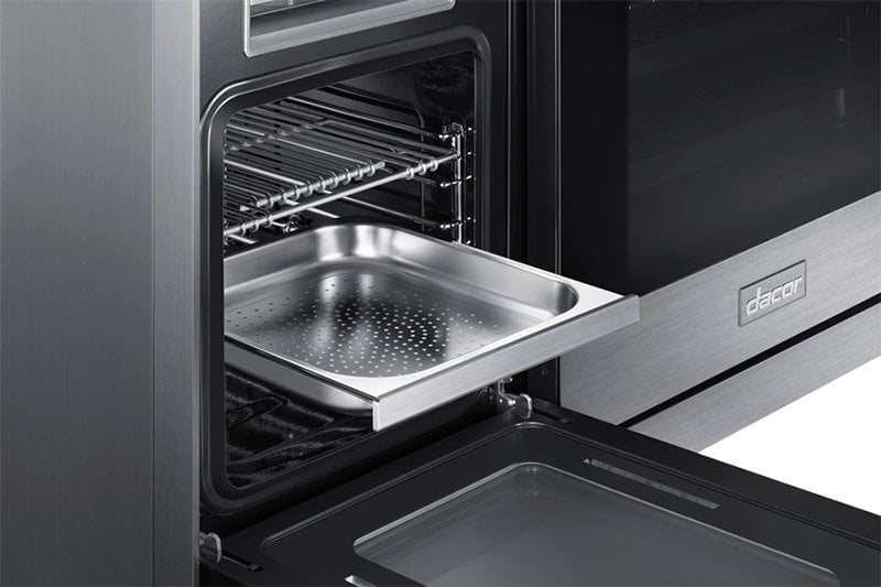 Dacor DOP48M96DPM 48" Pro Dual-Fuel Steam Range, Graphite Stainless Steel, Liquid Propane