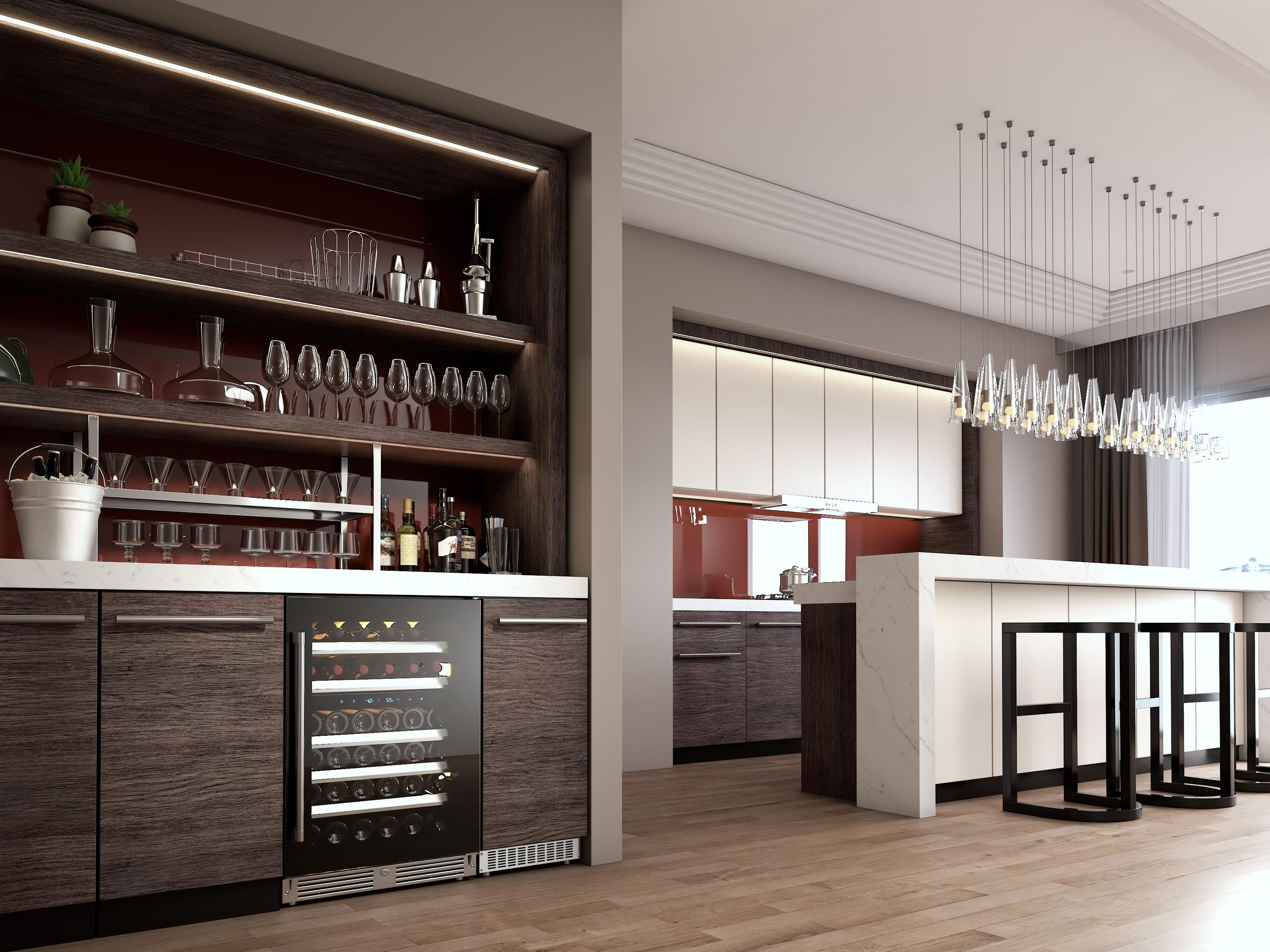 Xo Appliance XOU24WDZGBR Dual Zone Wine 24" Black Glass Rh