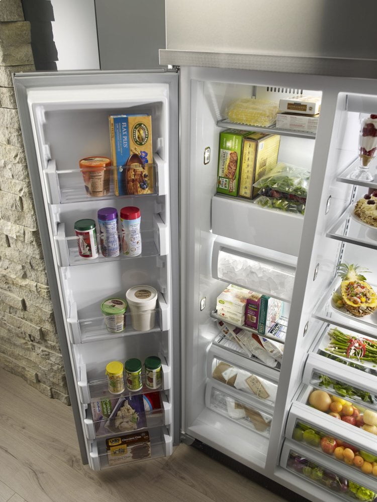 Kitchenaid KBSN608ESS 30.0 Cu. Ft 48-Inch Width Built-In Side By Side Refrigerator With Printshield™ Finish - Stainless Steel With Printshield™ Finish