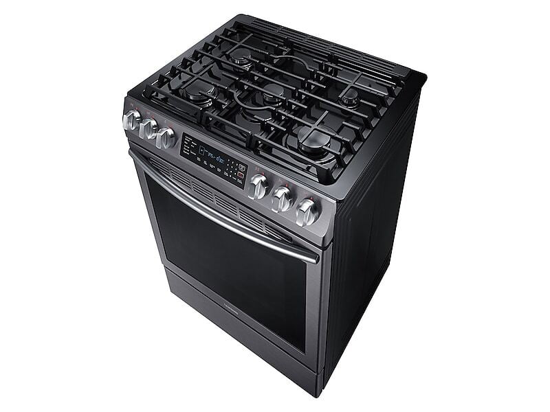 Samsung NX58N9420SG 5.8 Cu. Ft. Slide-In Gas Range With Convection In Black Stainless Steel