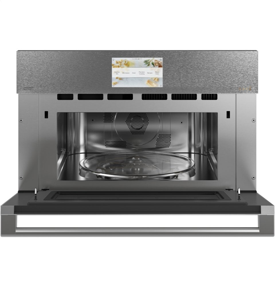 Cafe CSB923M2NS5 Café 30" Smart Five In One Wall Oven With 240V Advantium® Technology In Platinum Glass