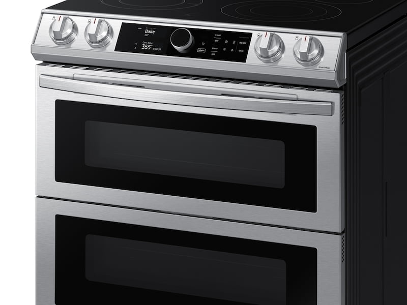 Samsung NE63T8751SS 6.3 Cu. Ft. Flex Duo™ Front Control Slide-In Electric Range With Smart Dial, Air Fry & Wi-Fi In Stainless Steel