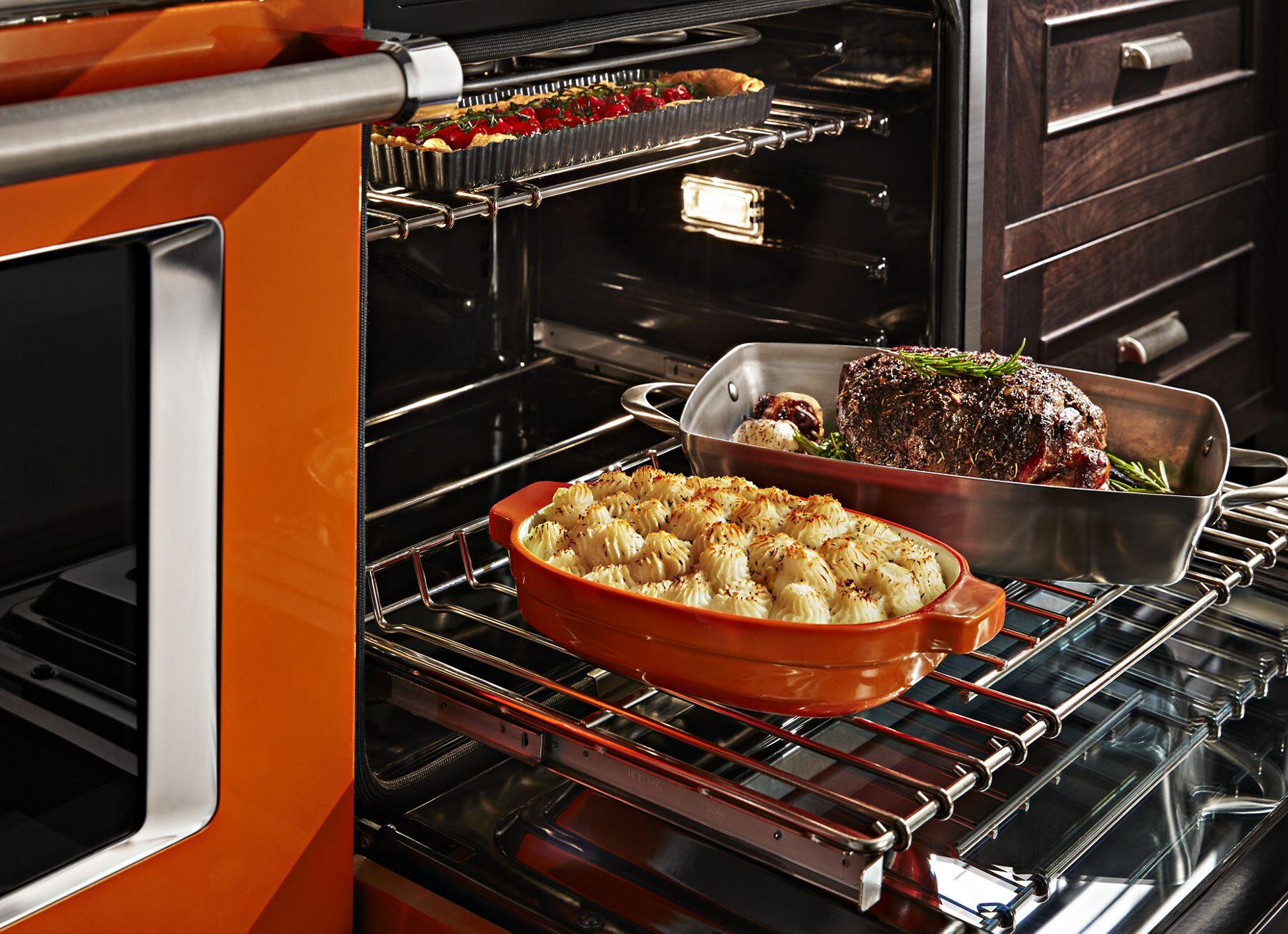 Kitchenaid KFGC558JSC Kitchenaid® 48'' Smart Commercial-Style Gas Range With Griddle - Scorched Orange