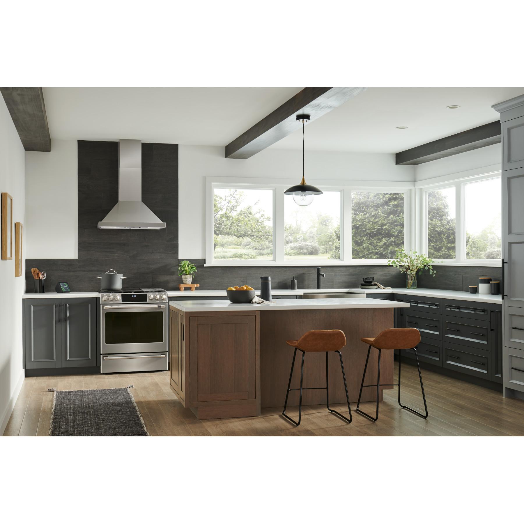 Best Range Hoods WCP1306SS 30-Inch Wall Mount Chimney Hood W/ Smartsense® And Voice Control, 650 Max Blower Cfm, Stainless Steel (Wcp1 Series)
